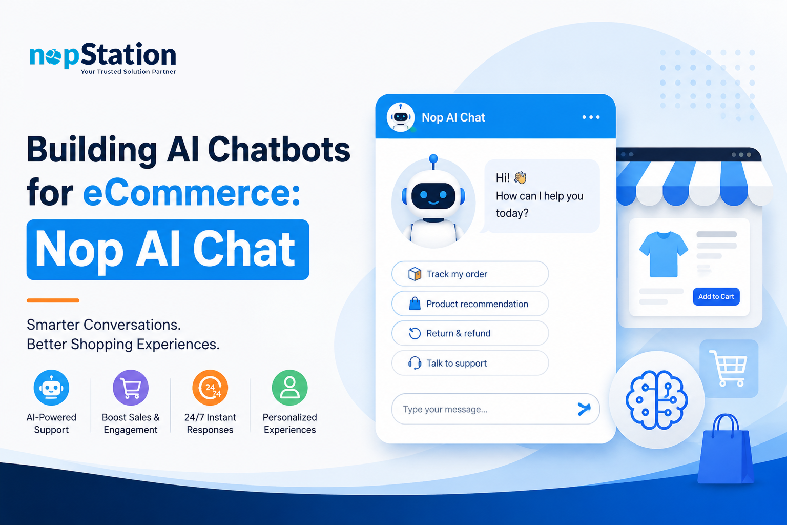 Building AI Chatbots for eCommerce: Nop AI Chat